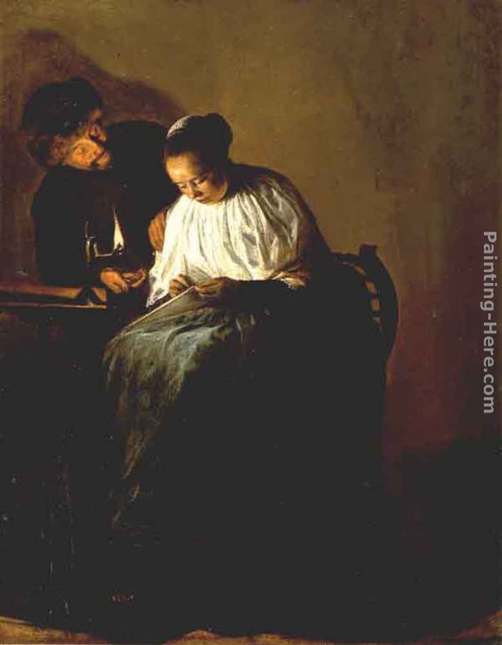 The Proposition painting - Judith Leyster The Proposition art painting
